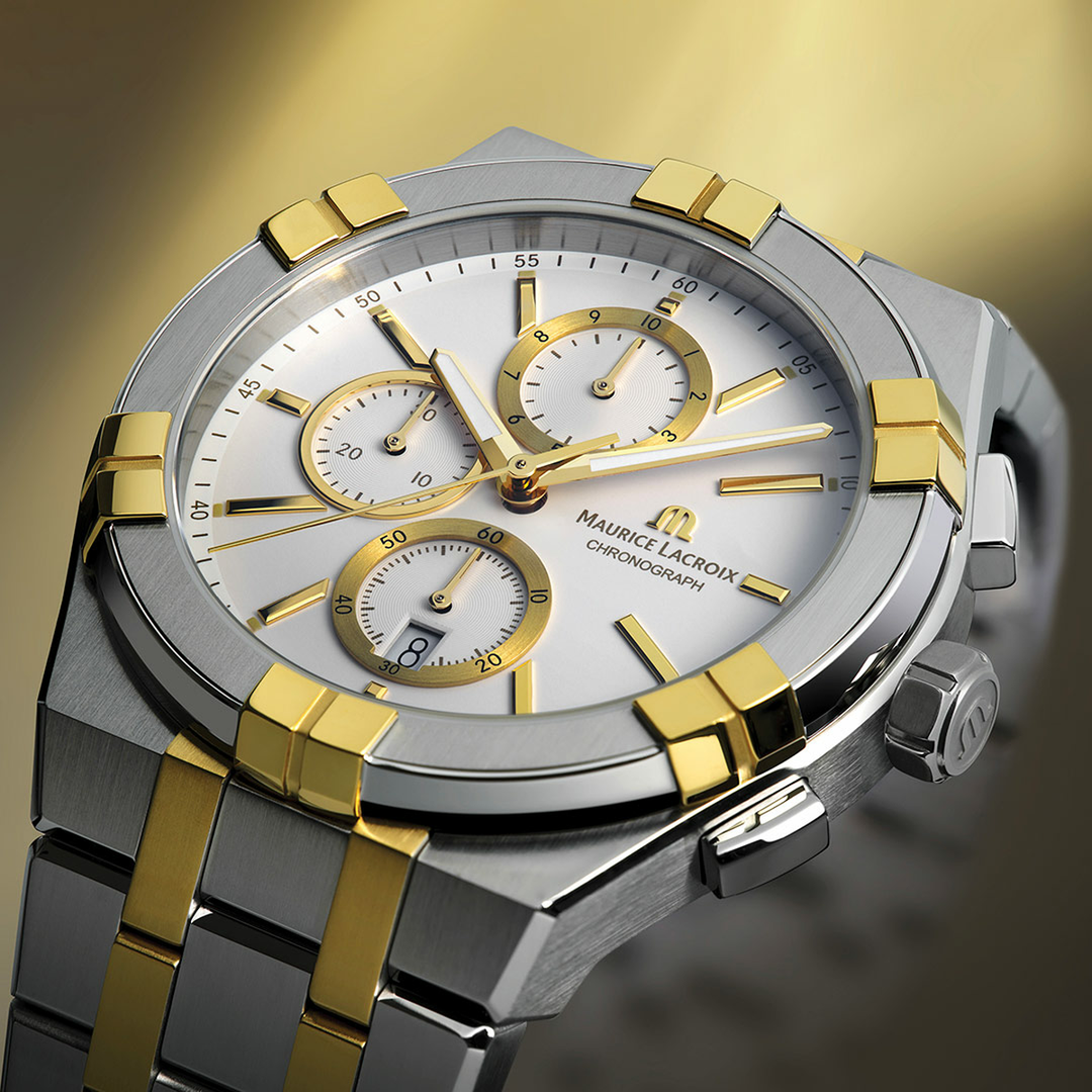 Relógio Maurice Lacroix AIKON QUARTZO CHRONOGRAPH DUOTONE AI1118-PVY03-130-1