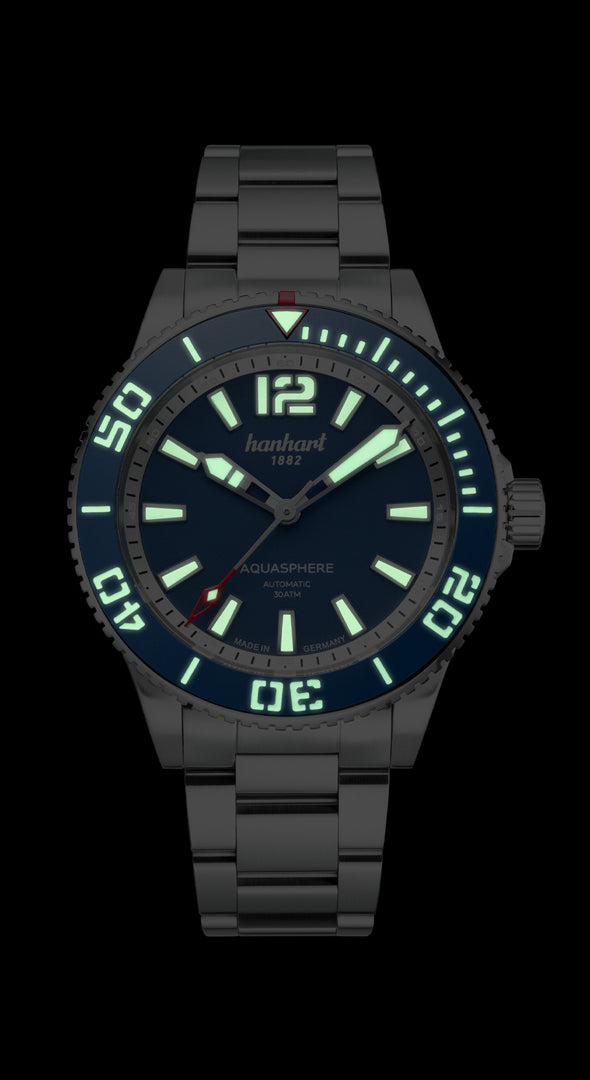 Relógio Hanhart AQUASPHERE FreeFall Blue, 42mm 772.270-6428