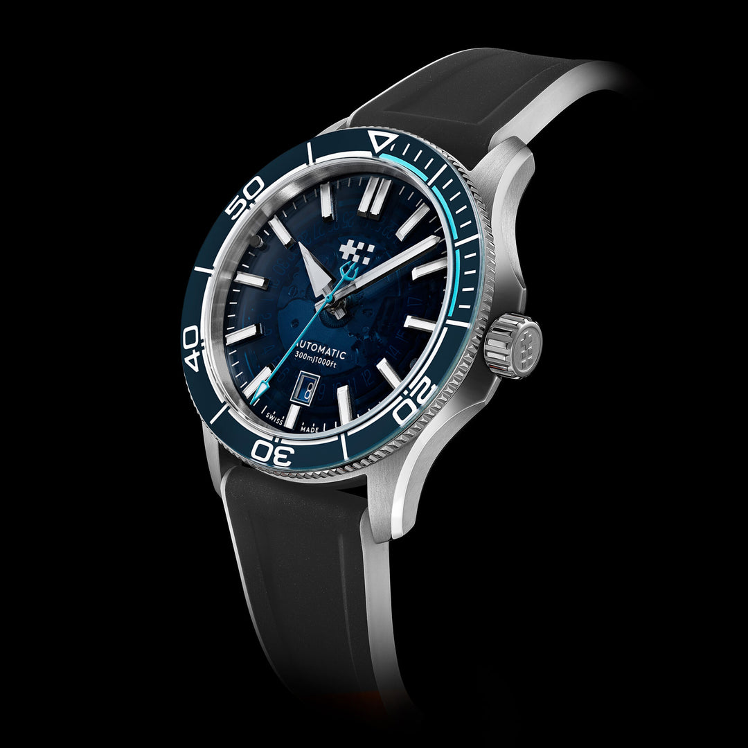 Relógio Christopher Ward C60-42ADA31S0BB3-RKW C60 Sapphire Edge 42mm Automático