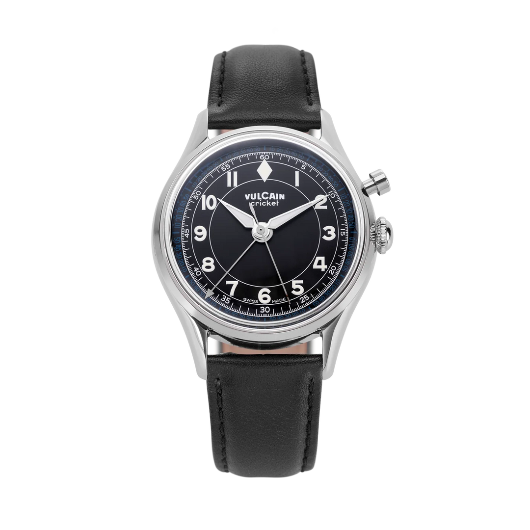 Relógio Vulcain 100169B07.BAL301 Cricket Classique 36 mm - Black & White/Blue