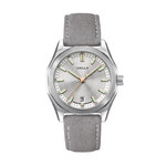 Carregue a imagem no visualizador da Galeria, Relógio Circula Steel sports watch Facet Silver - Suede Strap FS-SV-WG