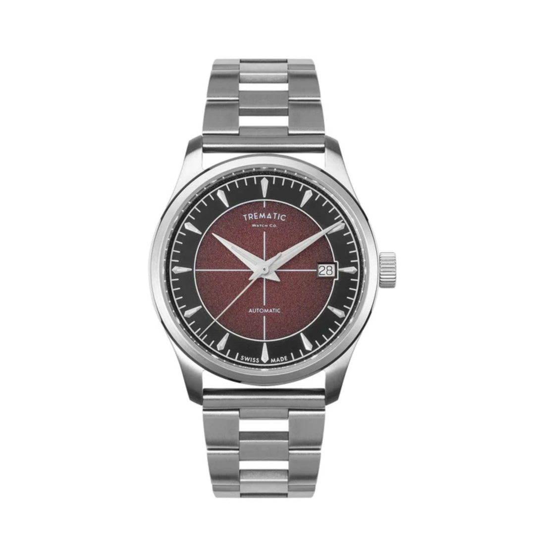 Relógio Trematic ZY6 borgogna 38 mm bracelet by Forstner Automático
