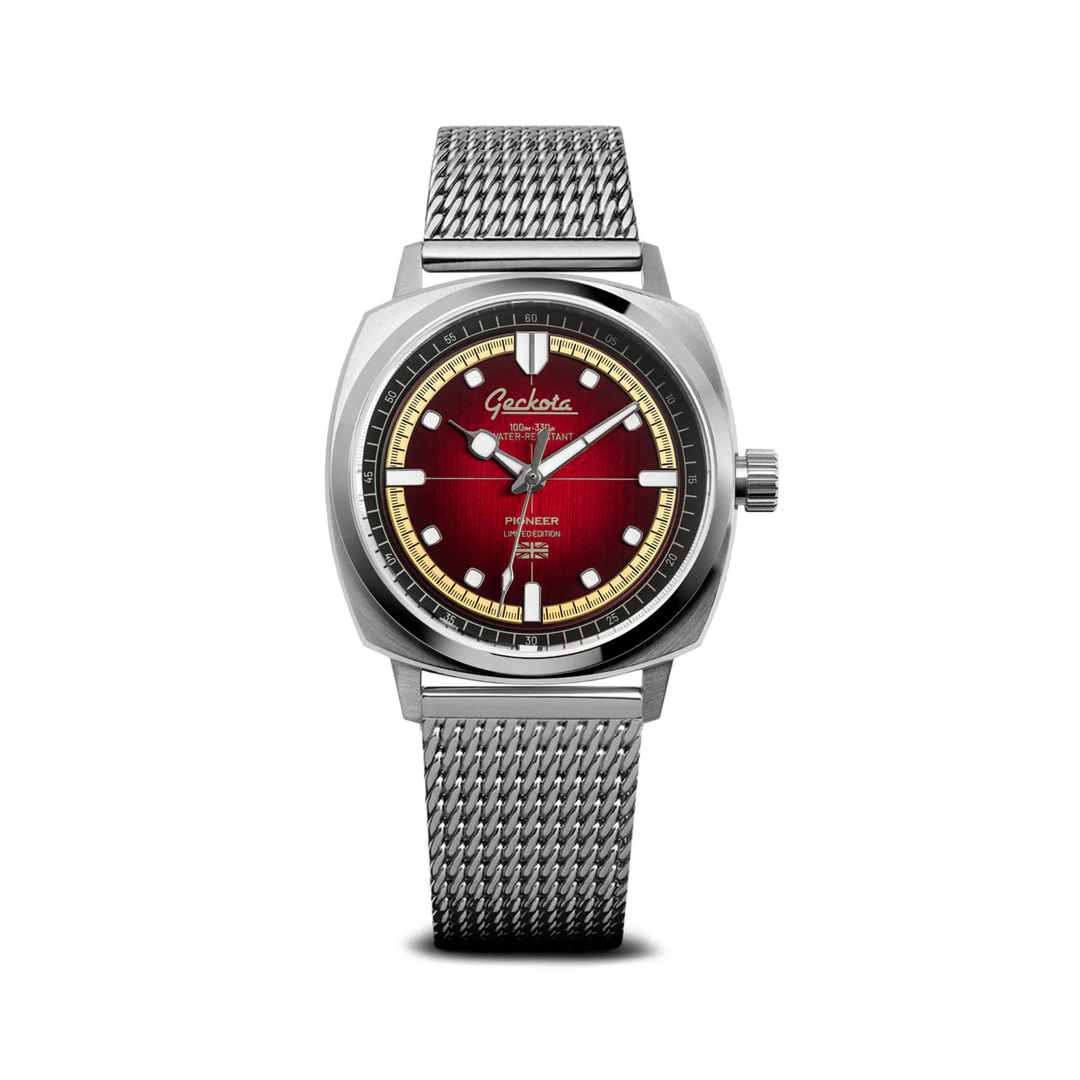 Relógio Geckota Pioneer Special Edition Oxblood Red