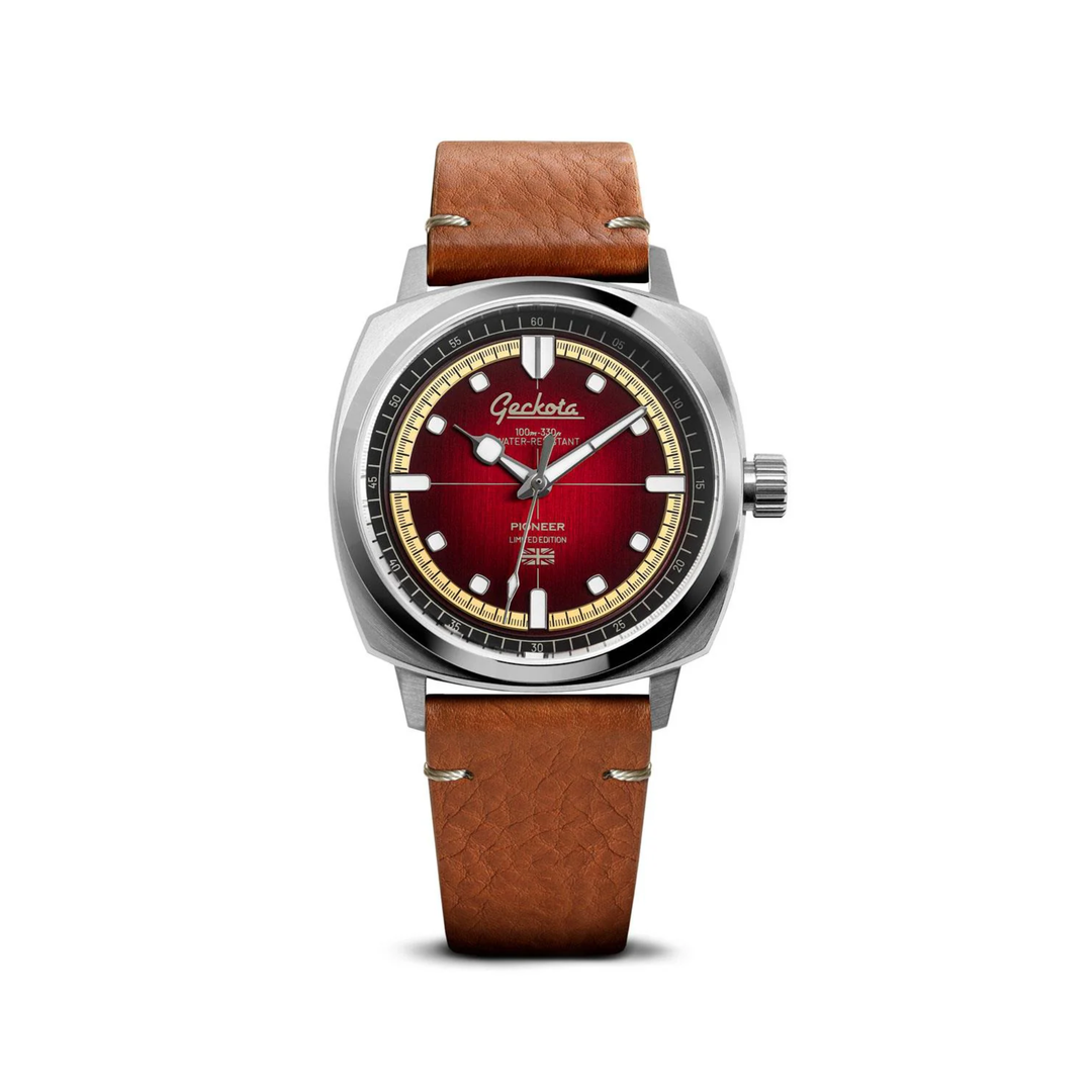 Relógio Geckota Pioneer Special Edition Oxblood Red