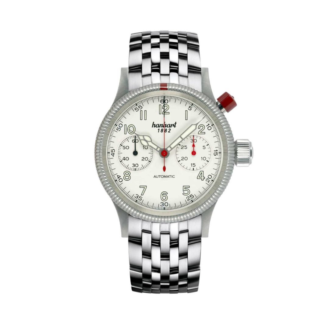 Relógio Hanhart PIONEER Mk I antique white, 40 mm 714.200-6428