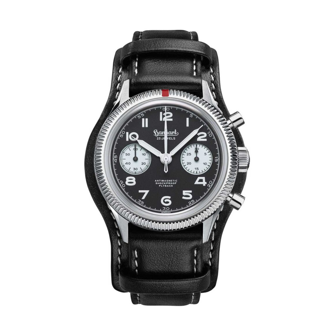 Relógio Hanhart 417 ES 1954 Flyback Reverse Panda, 39 mm H701.211-