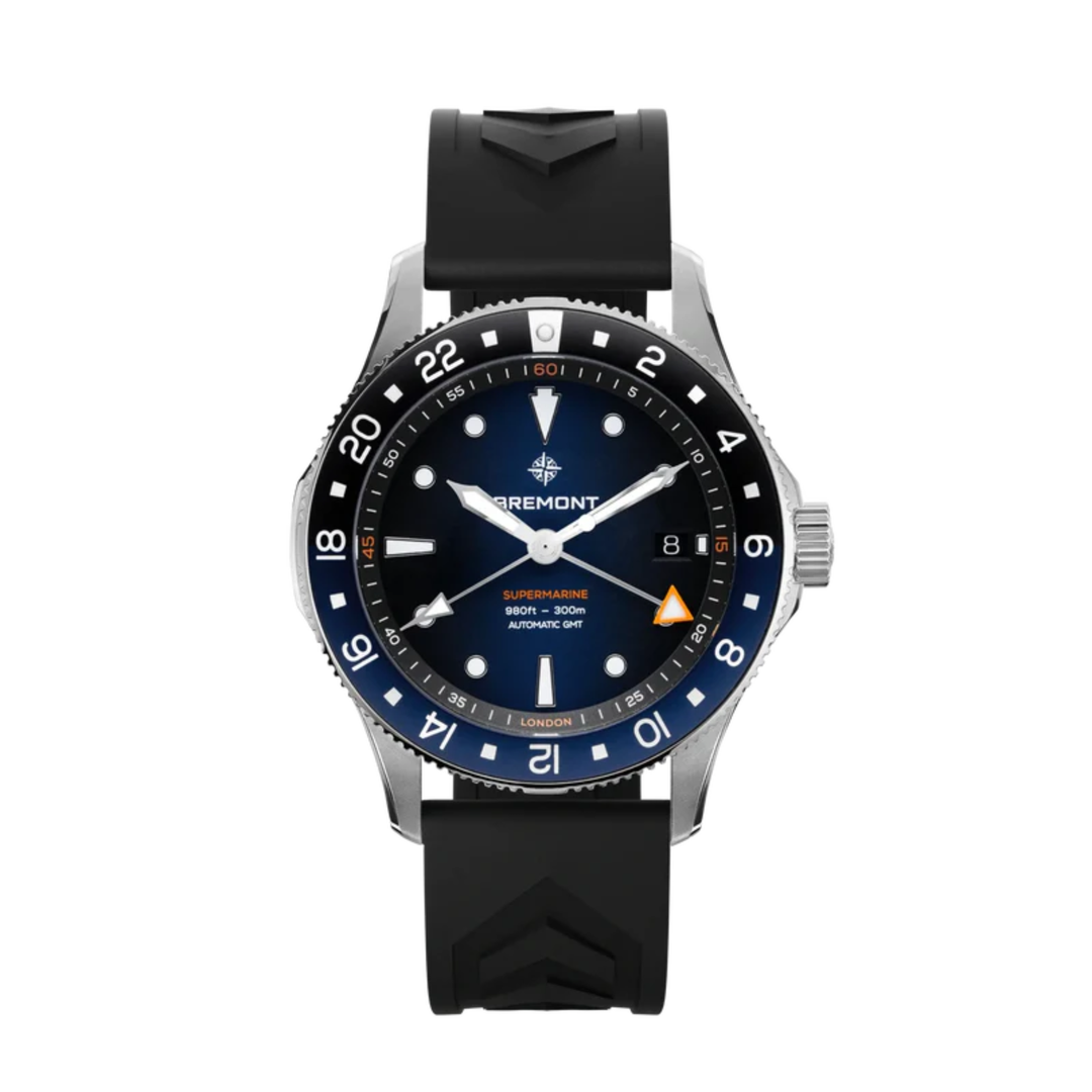 Relógio Bremont Supermarine 300M GMT, 'Glacier' Blue
