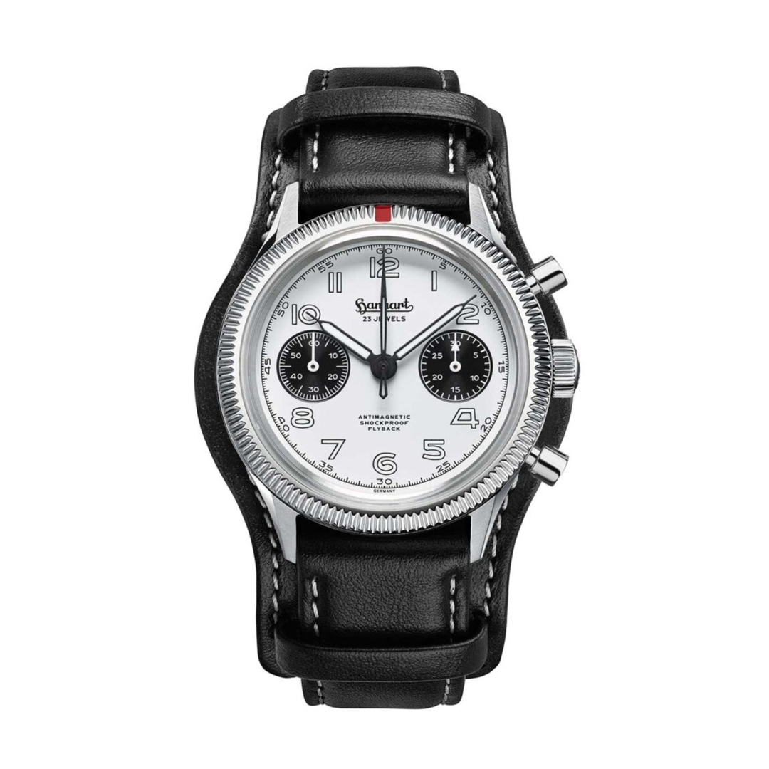 Relógio Hanhart 417 ES 1954 Flyback Panda, 39 mm H701.201-