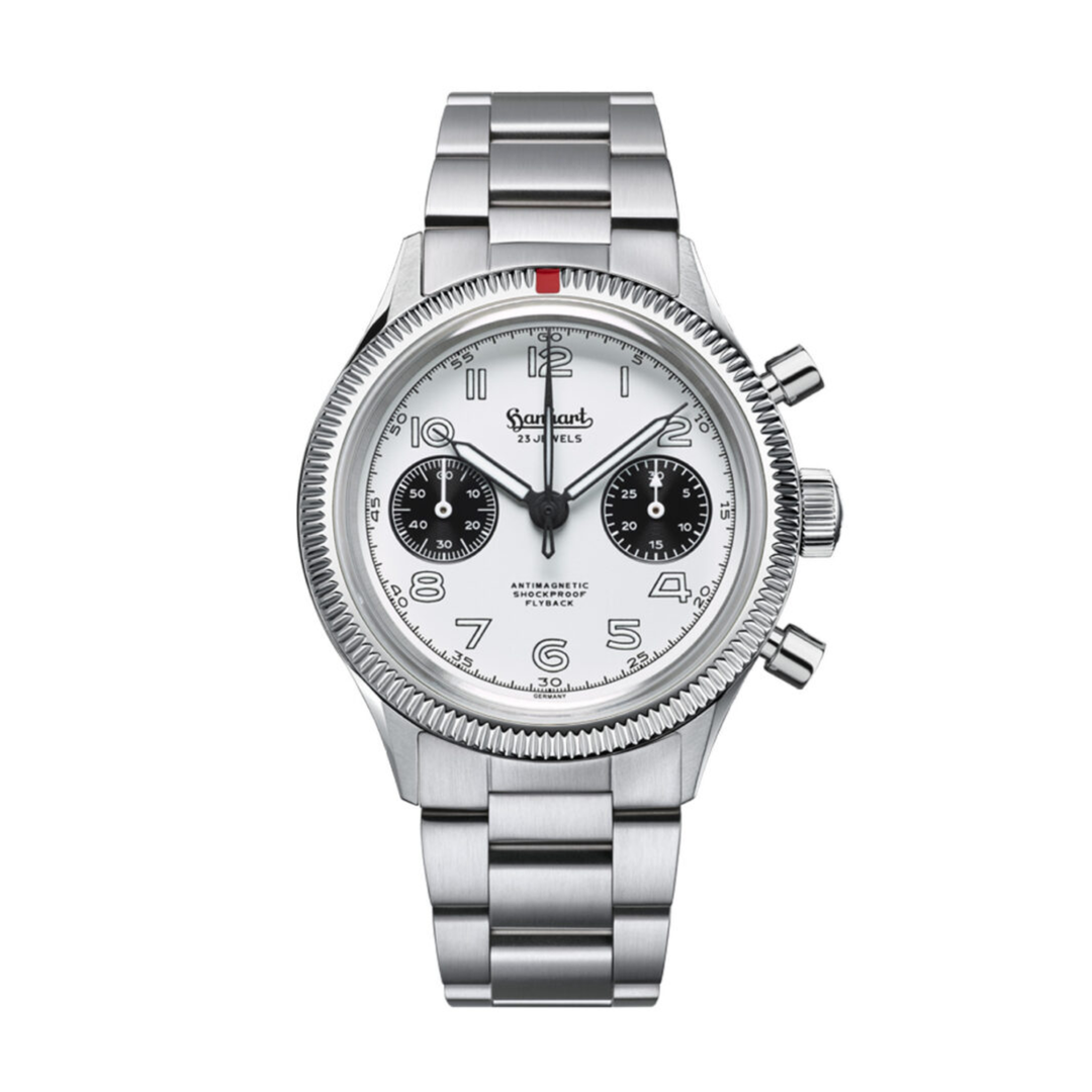 Relógio Hanhart 417 ES 1954 Flyback Panda, 39 mm H701.201-6428