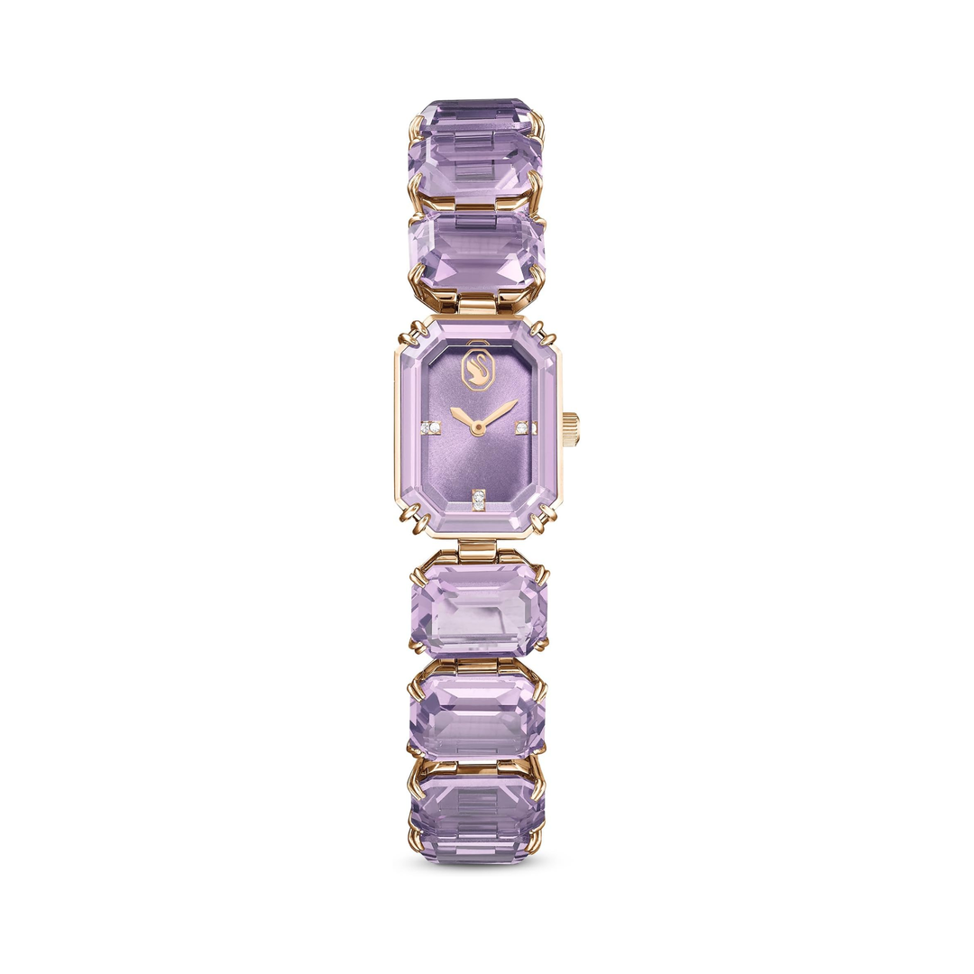 Relógio Feminino Swarovski Watch Octagon Cut Bracelet Purple 5722364