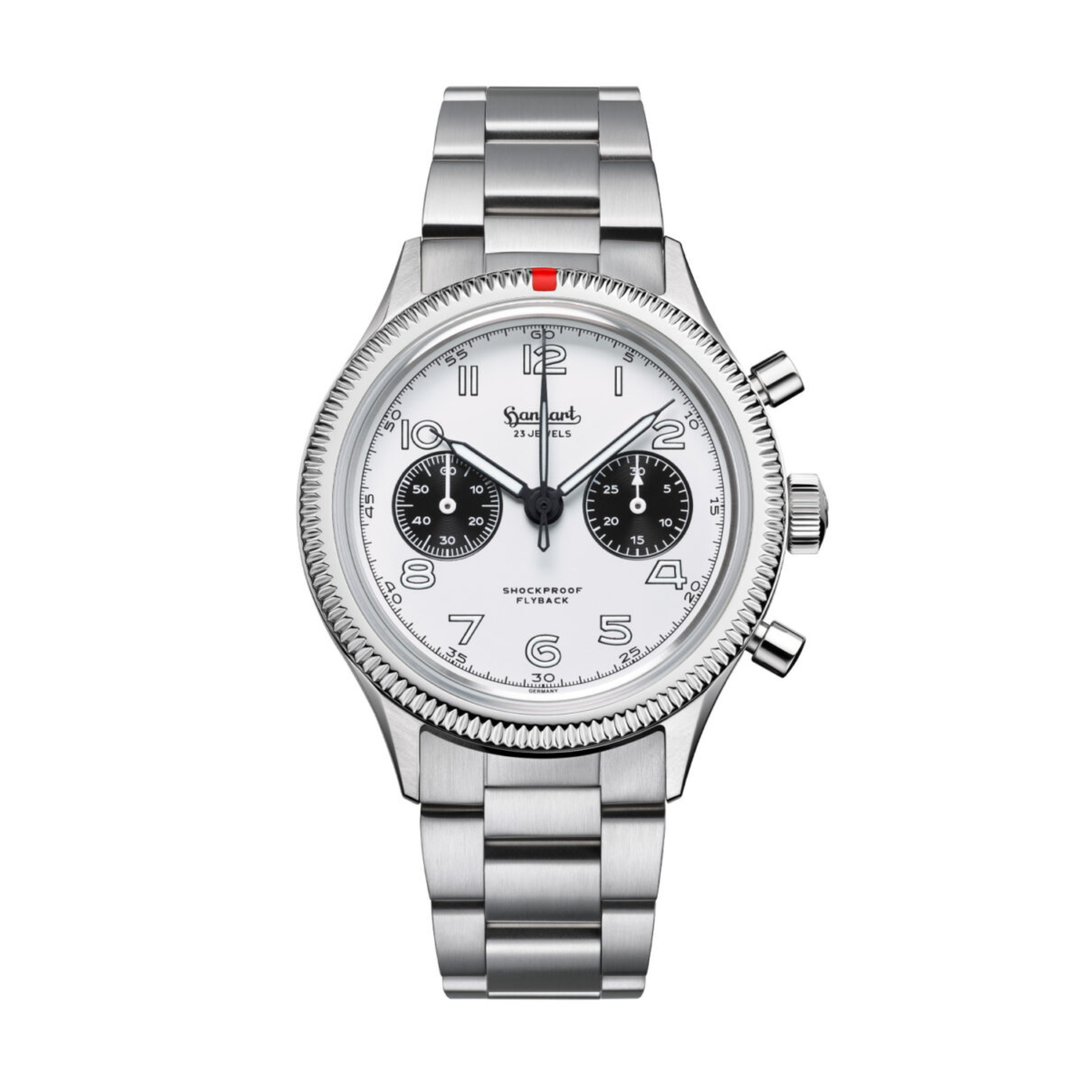 Relógio Hanhart 417 ES Flyback Panda, 42 mm H721.201-6428