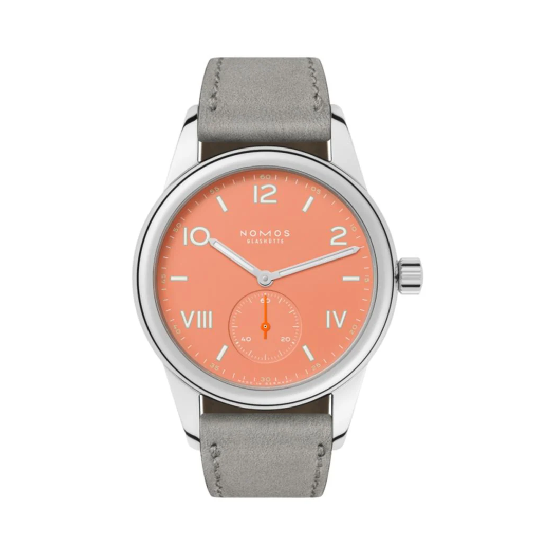 Relógio Feminino NOMOS Glashütte Club Campus 36mm Cream Coral on Leather Strap 714