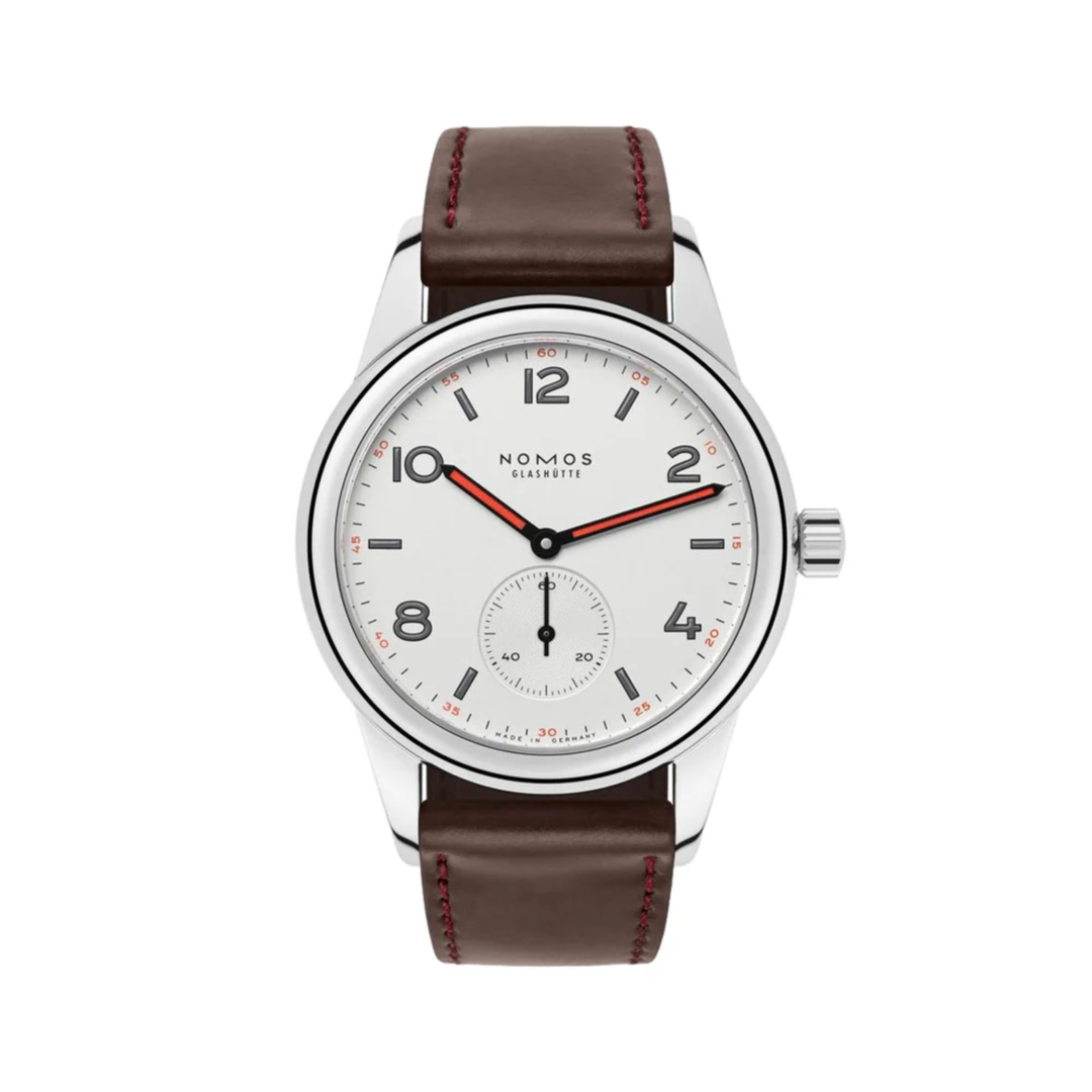 Relógio NOMOS Glashütte Club White Dial 36mm Sapphire Crystal Glass Back 703.1