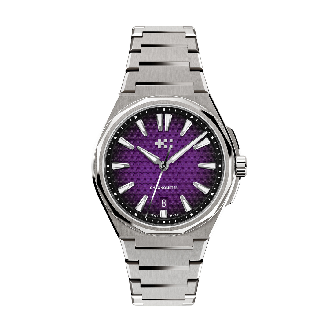 Relógio Christopher Ward The Twelve Roxo - Automático - 40mm