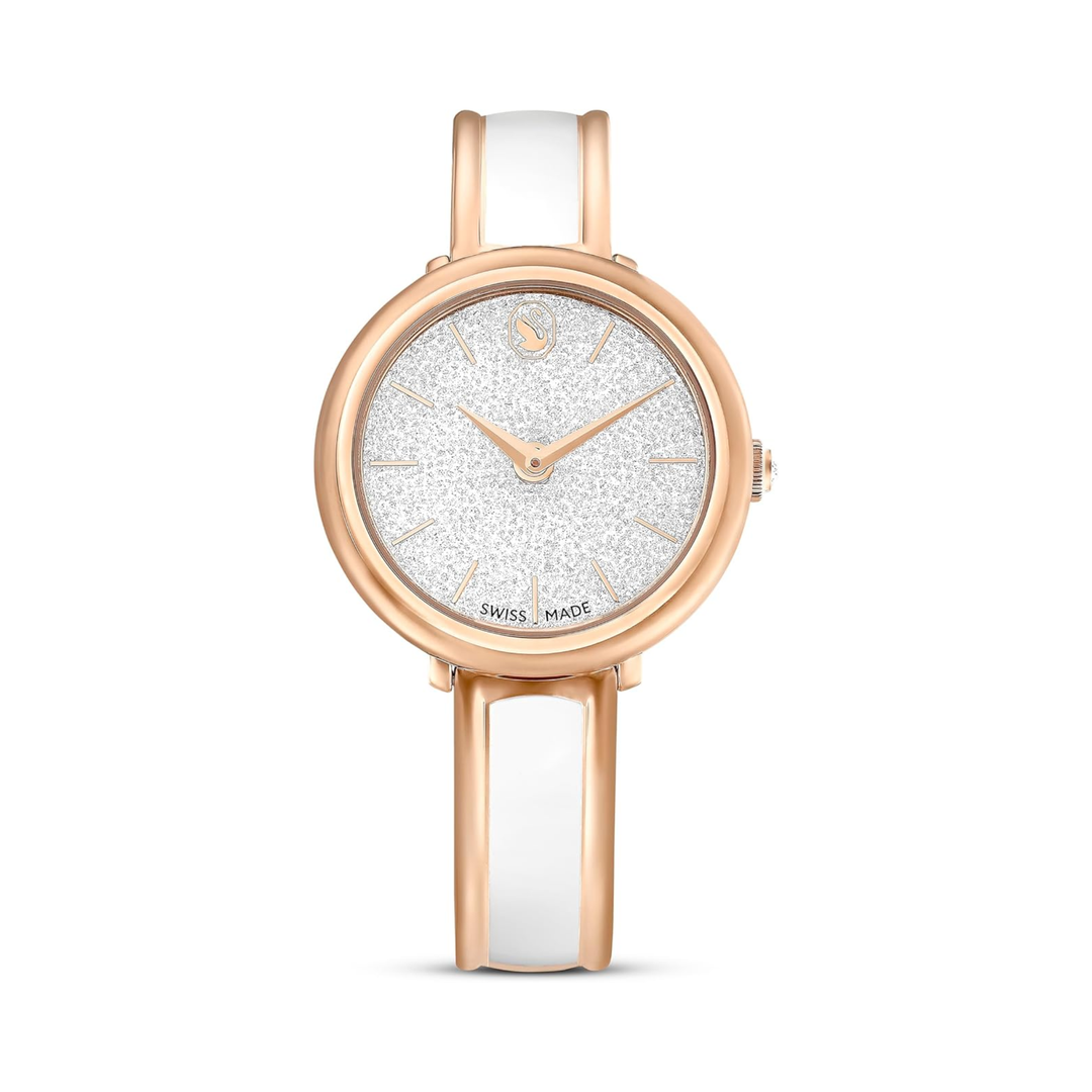 Relógio Feminino Swarovski Crystalline Lustre Leather Strap Band 5689324