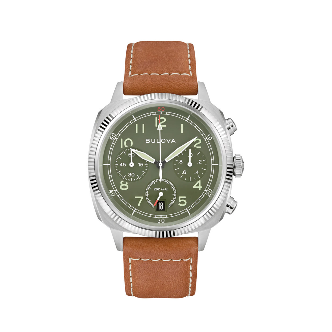 Relógio Bulova 96B482 Military VWI Special Edition Olive Green Chronograph