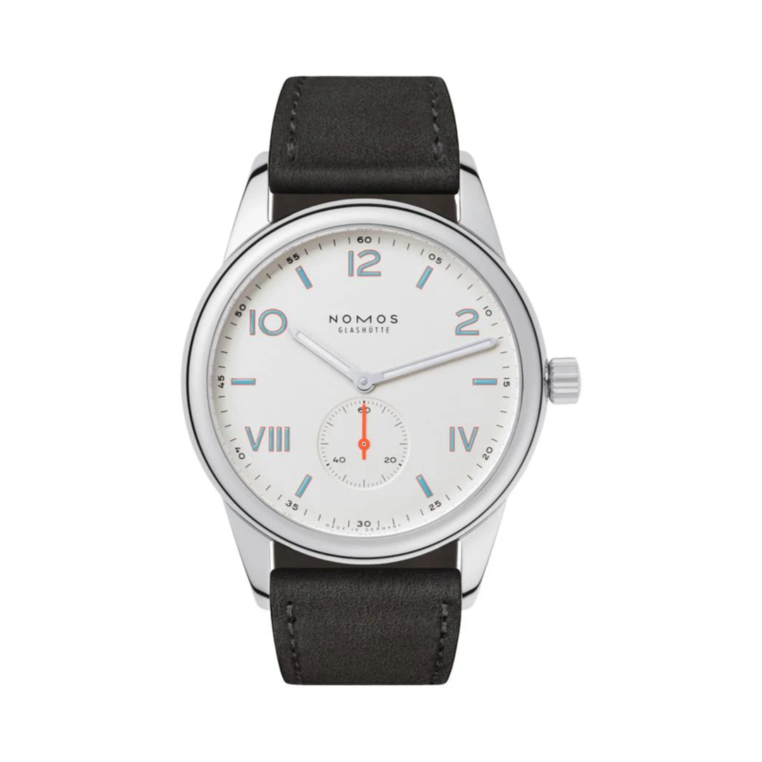 Relógio NOMOS Glashütte Club Campus 38mm White Silver-Plated on Strap 735