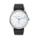Carregue a imagem no visualizador da Galeria, Relógio NOMOS Glashütte Orion 35mm White Silver-Plated on Leather Strap 309