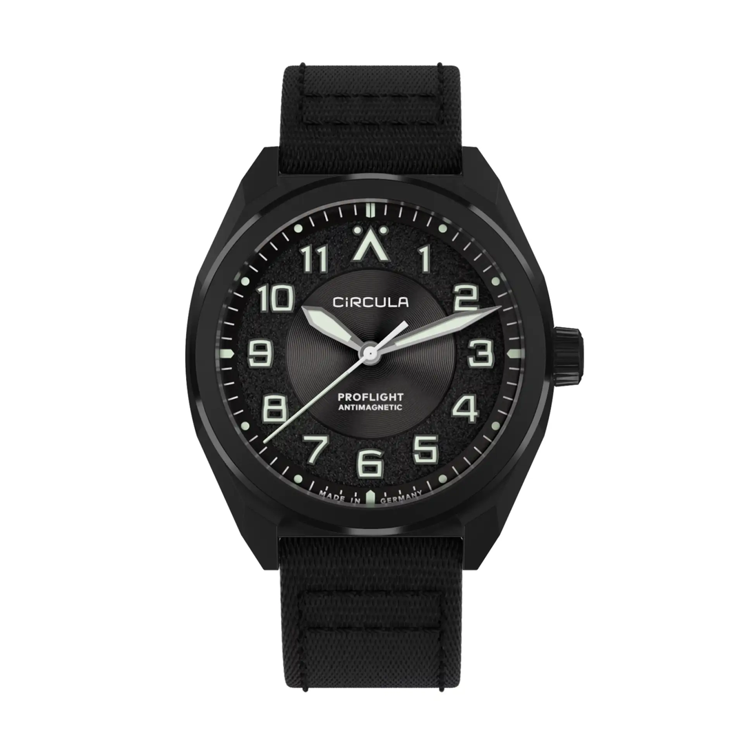 Relógio Circula Pilot watch ProFlight Black PF-SS