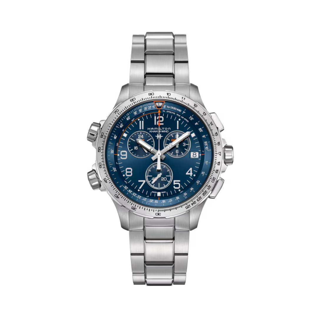 Relógio Hamilton Khaki Aviation X-Wind GMT Chrono Quartzo 46mm H77922141