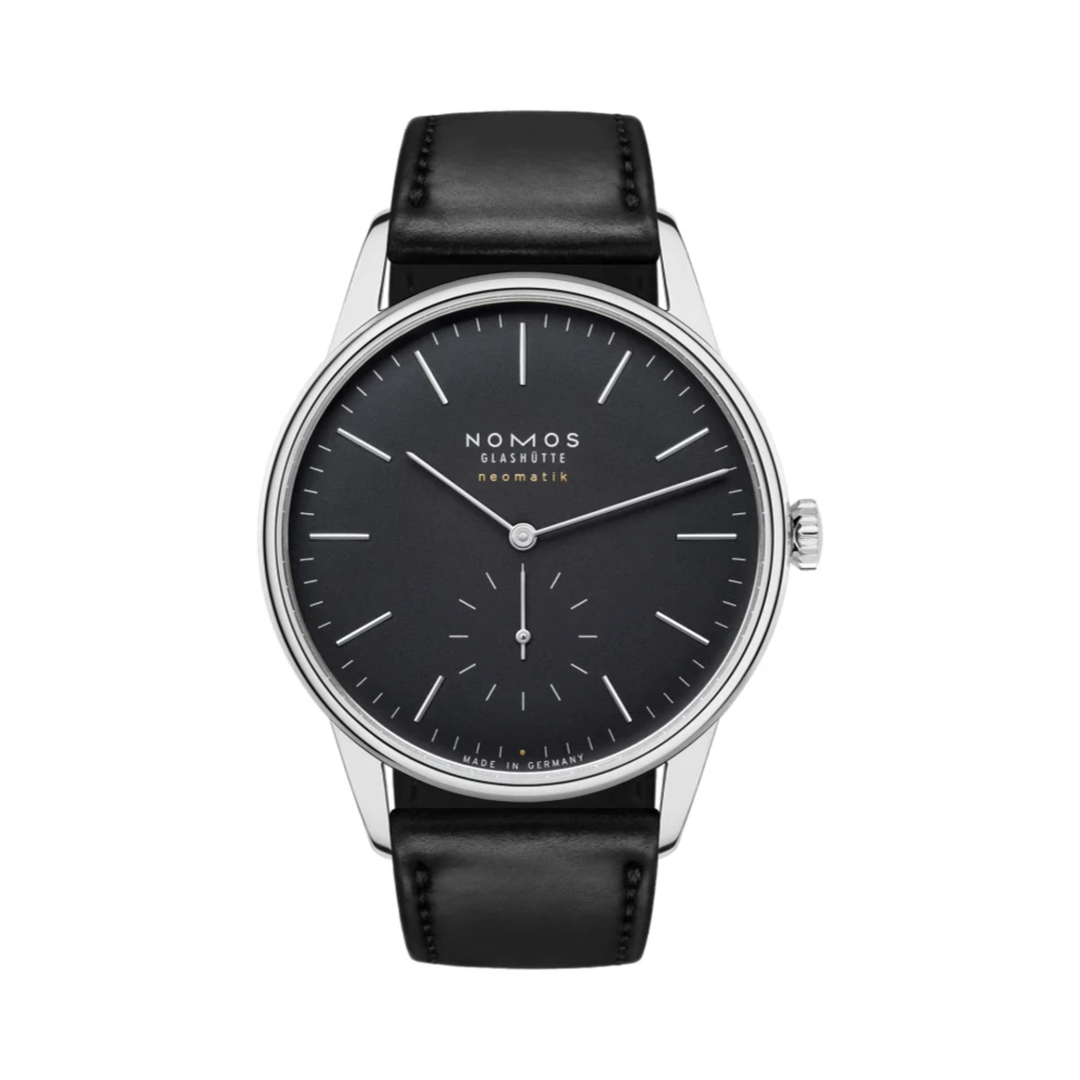 Relógio NOMOS Glashütte Orion Neomatik Sapphire Back 39mm Black on Strap 346