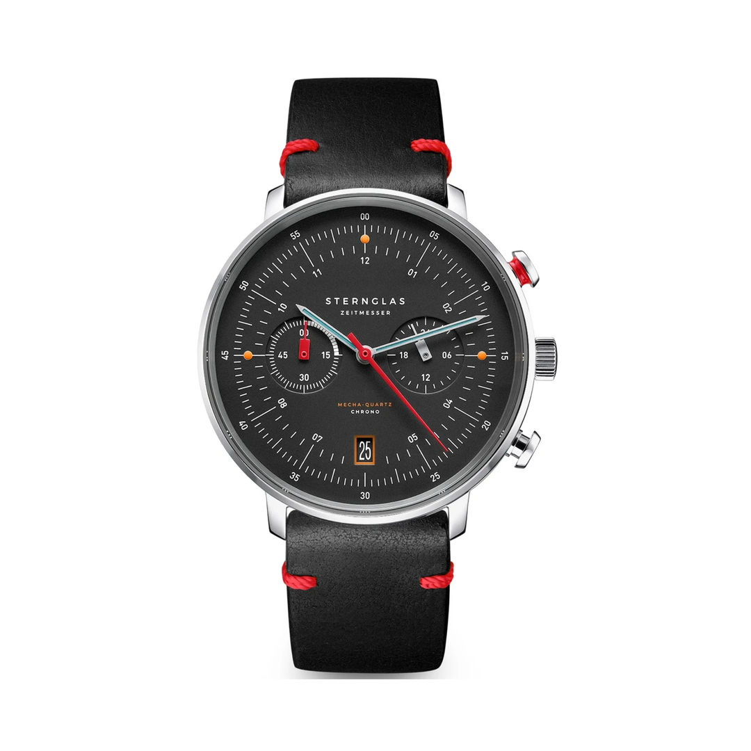Relógio STERNGLAS S01-HCN03-VI29 Hamburg Chrono 42 mm Mecha-Quartz