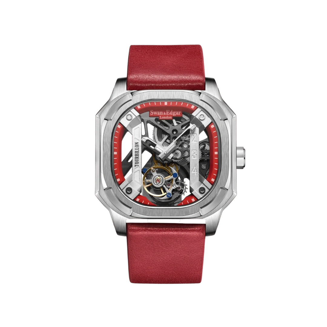 Relógio Swan & Edgar Vortex Tourbillon Automático Red