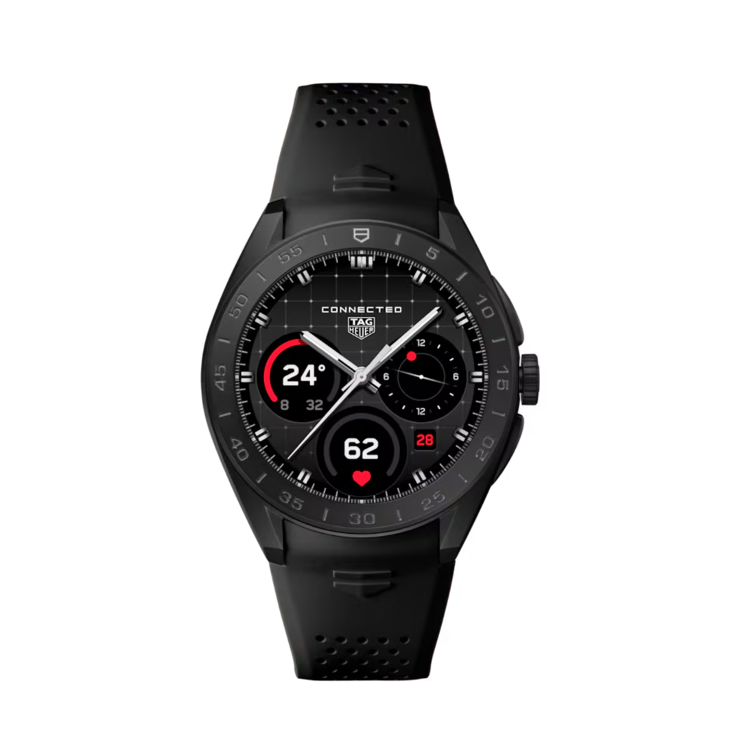 Relógio TAG Heuer Connected Calibre E5 45 mm Titanium DLC SBT8A80.BT6293