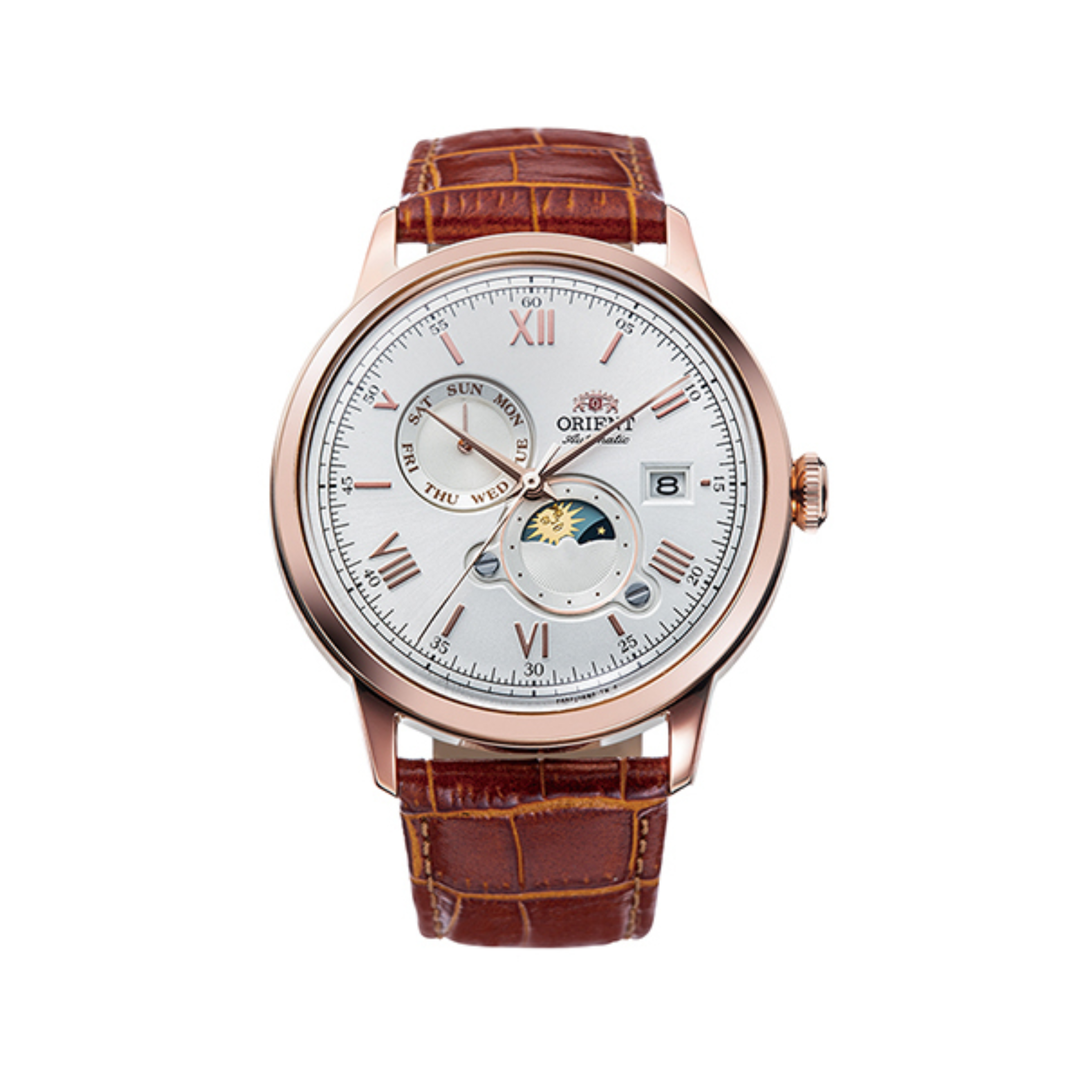 Relógio Orient Bambino RA-AK0801S30B Bambino Sun & Moon
