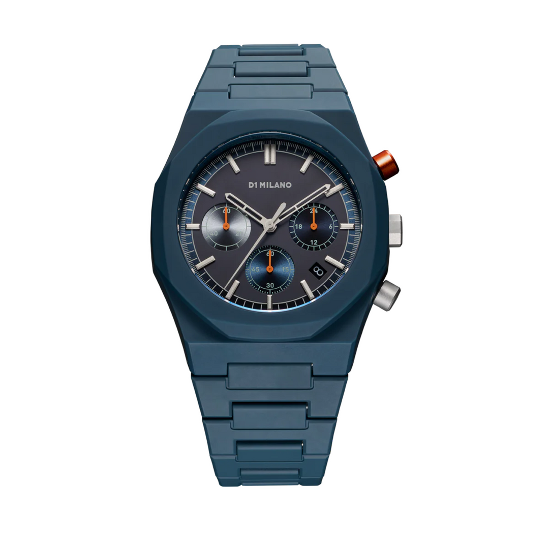 Relógio D1 Milano Neptune Blue Polychrono 40.5mm D1-PHBJ09