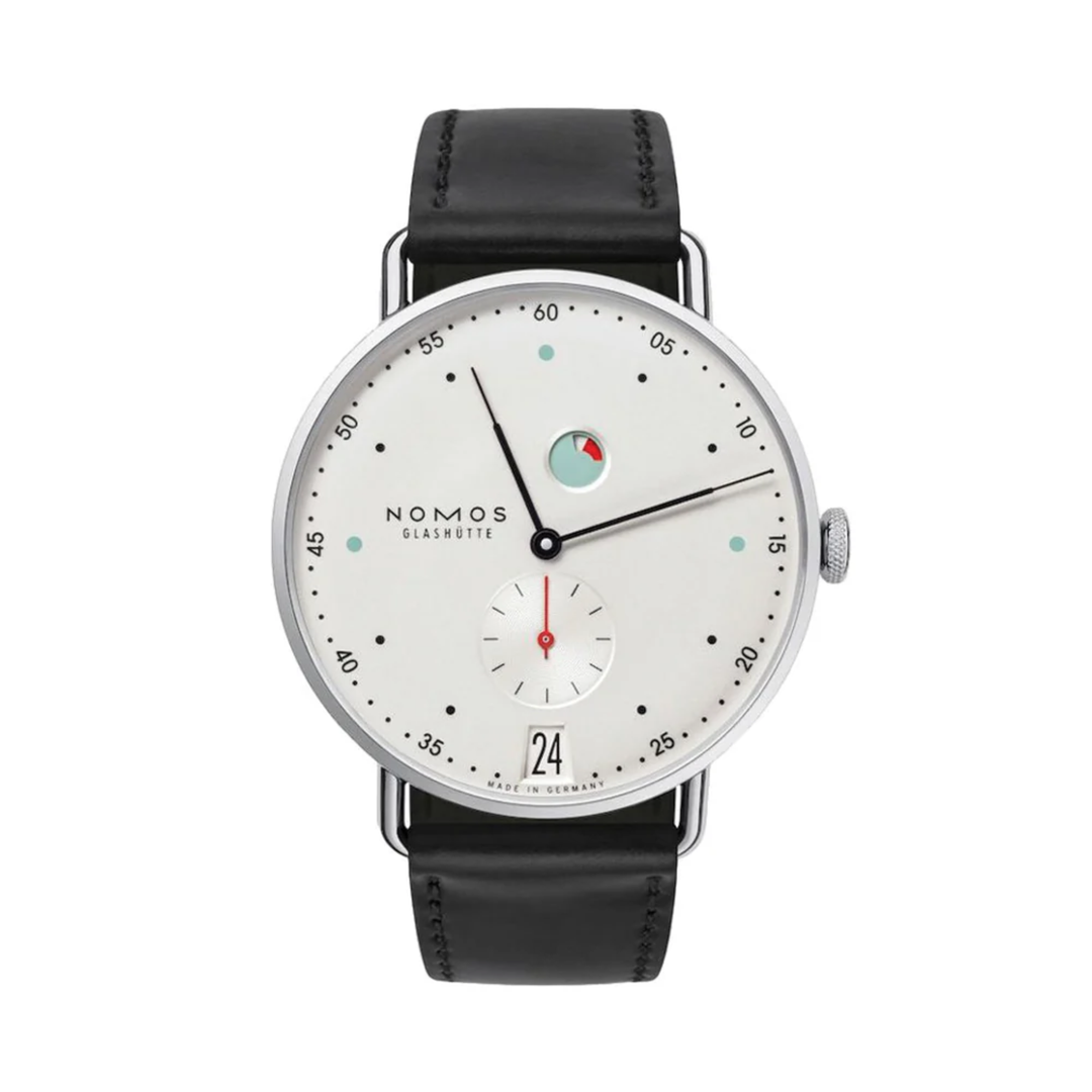 Relógio NOMOS Glashütte Metro 37mm - White Silver-Plated 1101