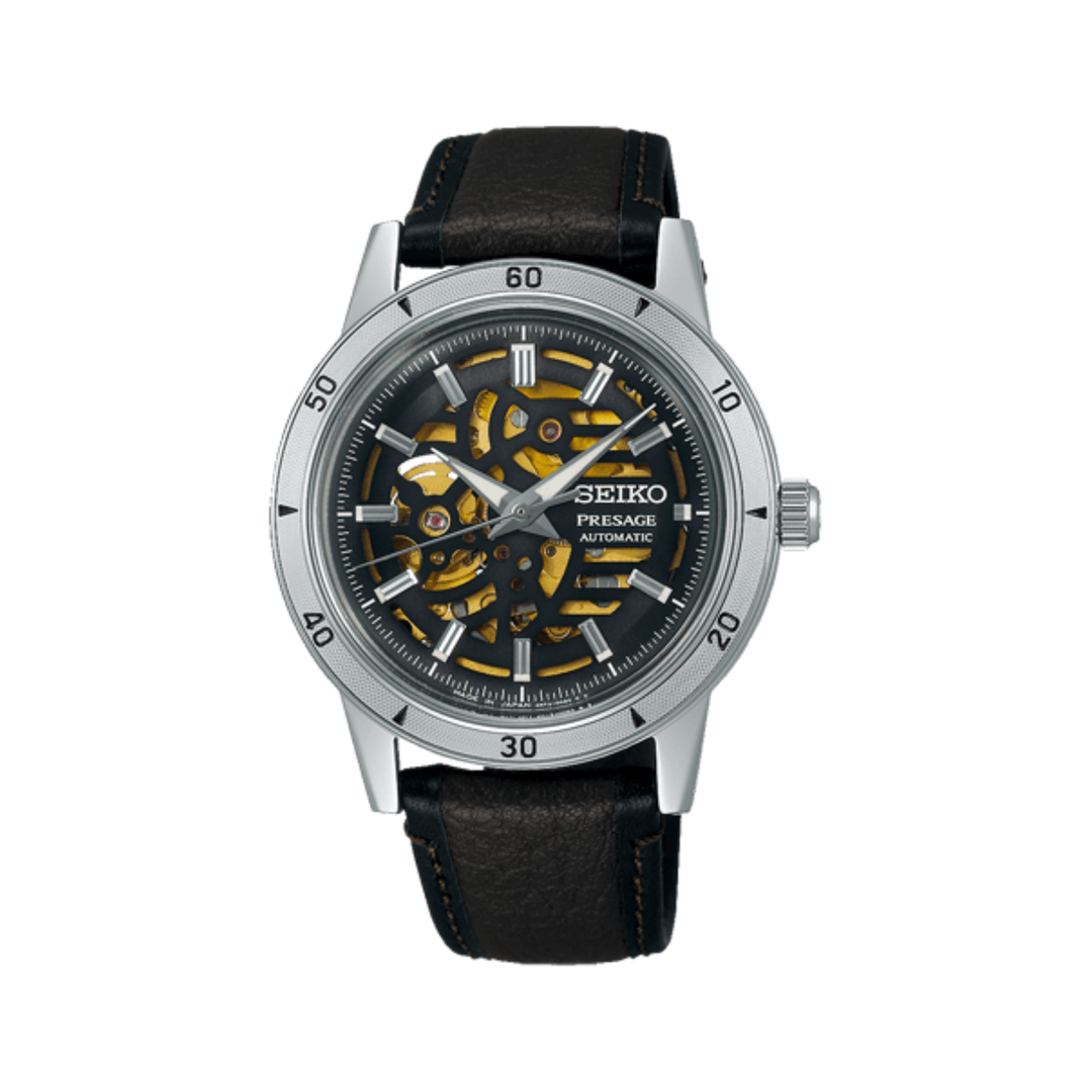 Relógio Seiko SSA461 Presage Style60's Skeleton