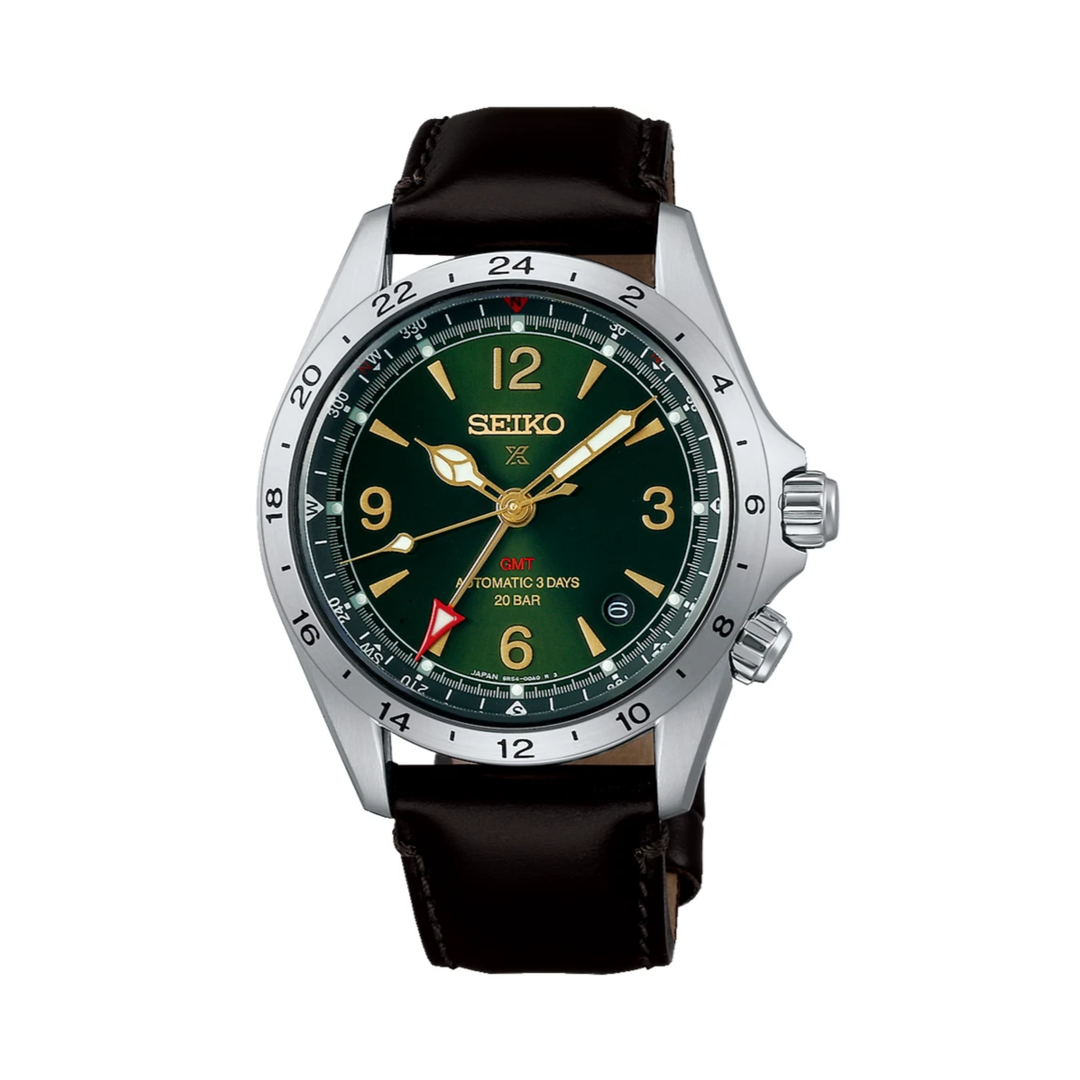 Relógio Seiko SBEJ005 GMT Automático 39.5mm