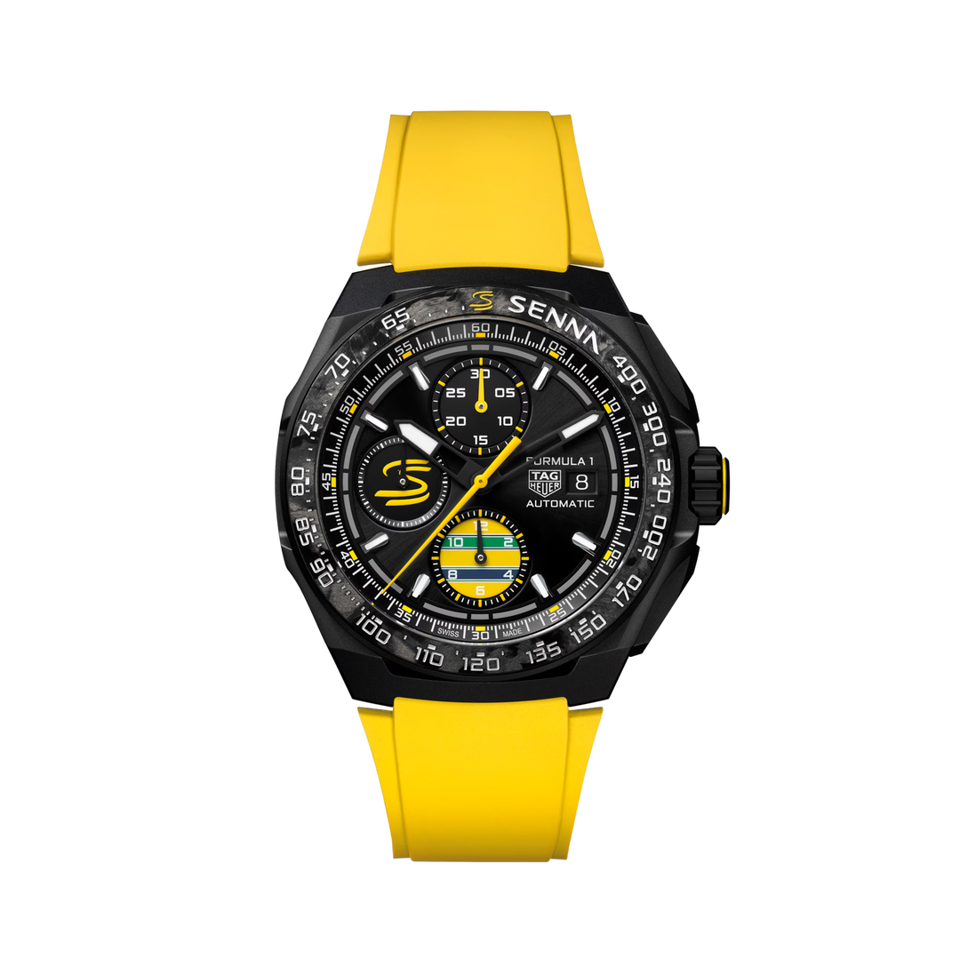 Relógio TAG Heuer SPECIAL EDITION Formula 1 Chronograph x Senna Automático 44mm DLC Titanium CBZ2081.FT8092