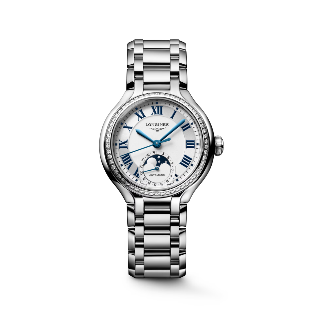 Relógio Feminino Longines L8.126.0.71.6 PRIMALUNA MOONPHASE 34mm