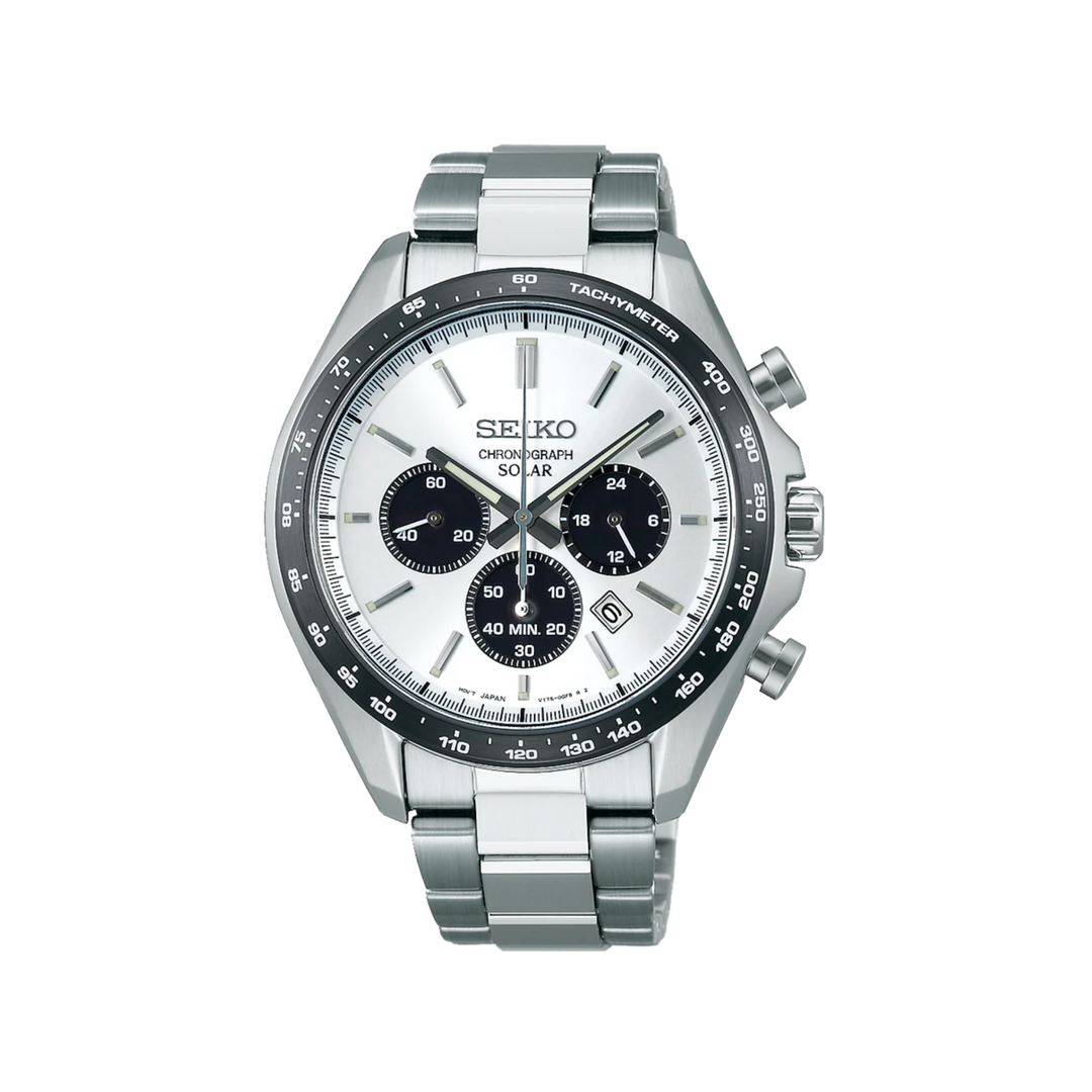 Relógio Seiko Solar Chronograph Panda SBPY165