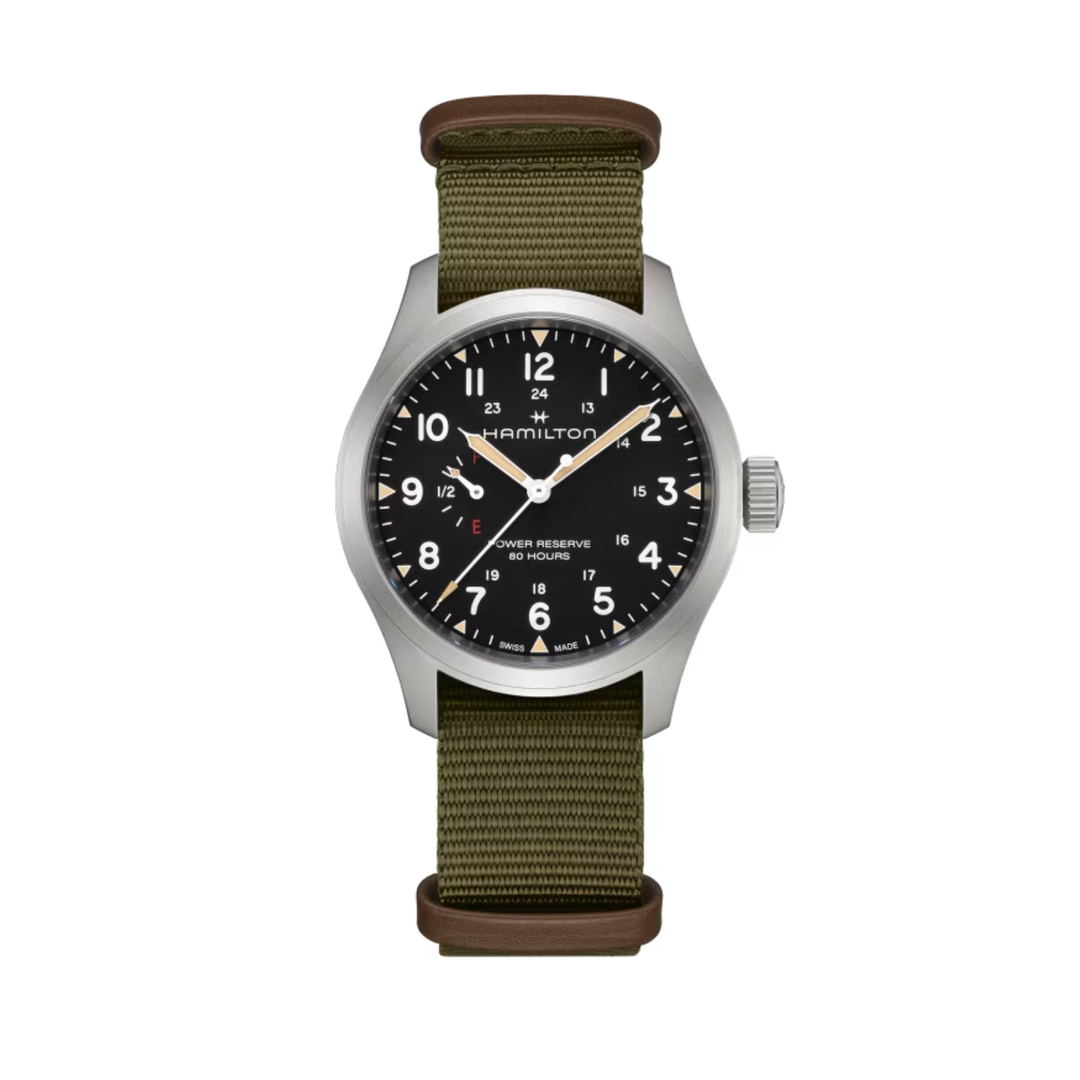 Relógio Hamilton Khaki Field Mechanical Power Reserve 40mm H69509930