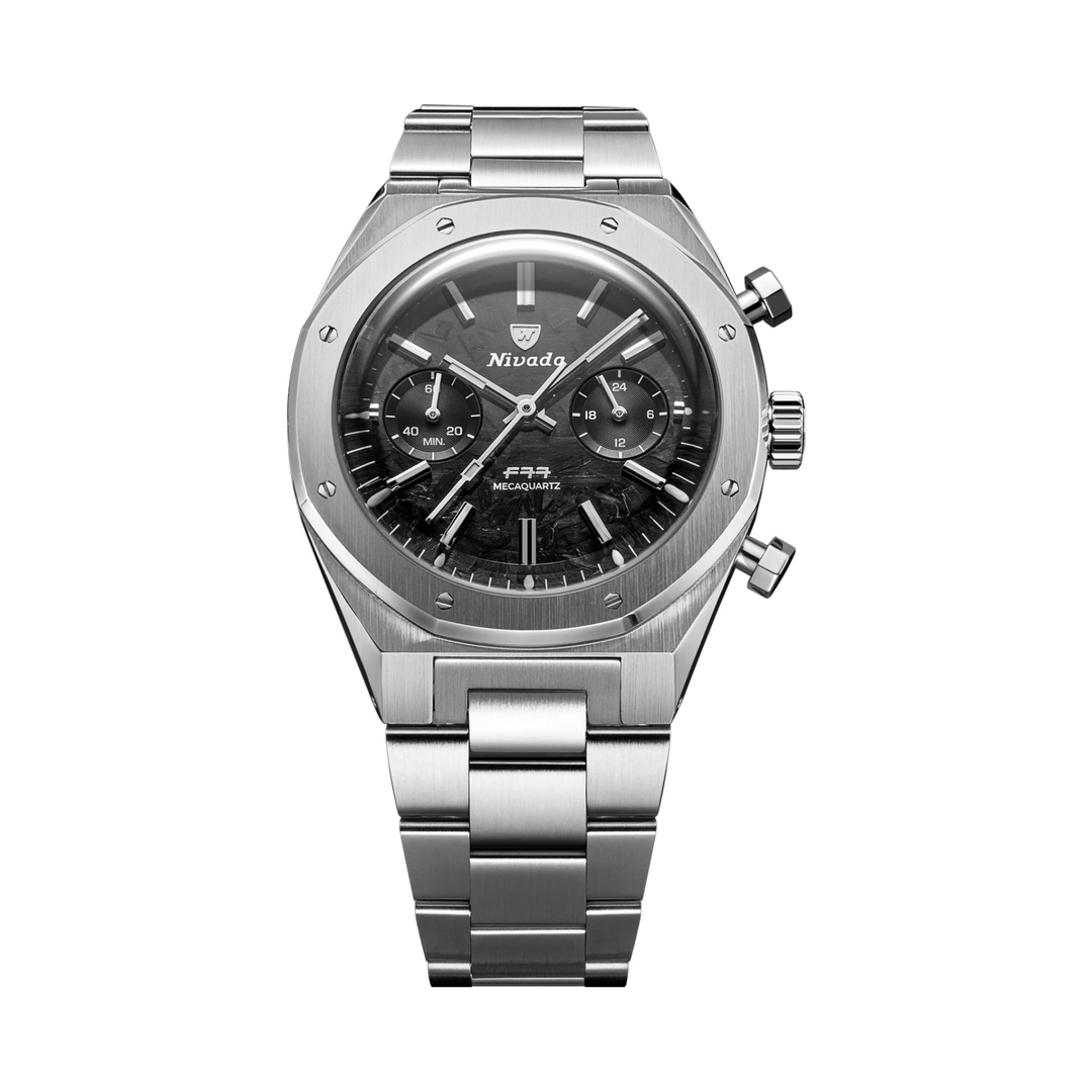 Relógio Nivada F77 CHRONO MECAQUARTZ CARBON - 38MM 68002Q77