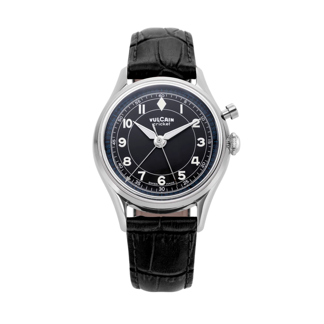 Relógio Vulcain 100169B07.BAL301 Cricket Classique 36 mm - Black & White/Blue