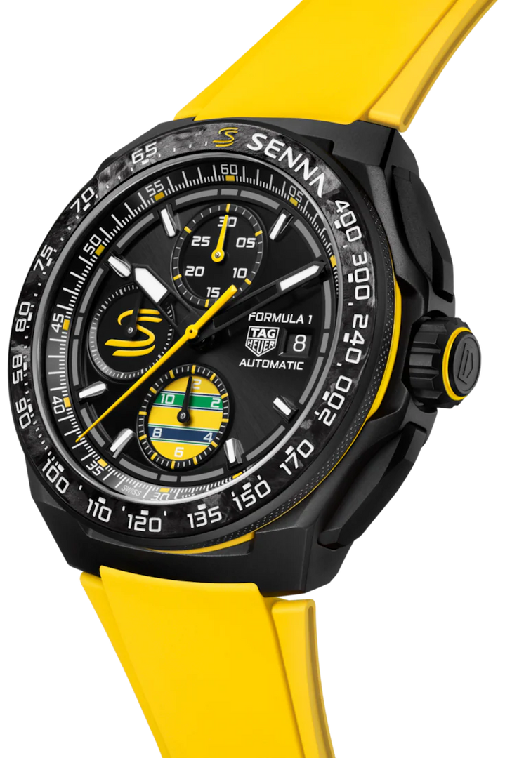 Relógio TAG Heuer SPECIAL EDITION Formula 1 Chronograph x Senna Automático 44mm DLC Titanium CBZ2081.FT8092