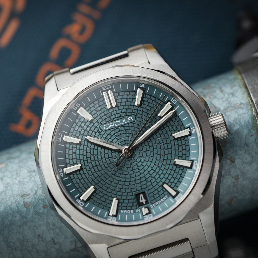 Relógio Circula Steel sports watch Facet Petrol - Steel Strap with Extension Folding Clasp FS-SV-PP-SF-AE