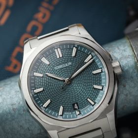 Relógio Circula Steel sports watch Facet Petrol - Steel Strap with Butterfly Clasp FS-SV-PP-SF-AB