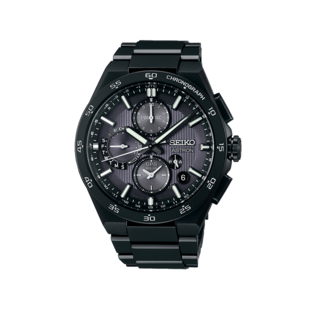 Relógio Seiko Astron Solar GPS Dual-Time Chronograph SSH155