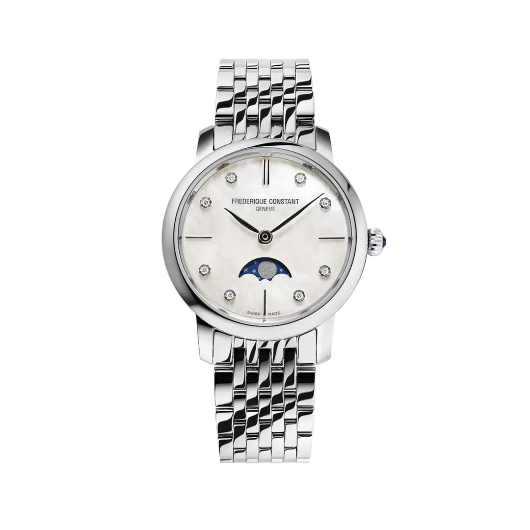 Relógio Feminino Frederique Constant CLASSICS SLIMLINE LADIES MOONPHASE FC-206MPWD1S6B