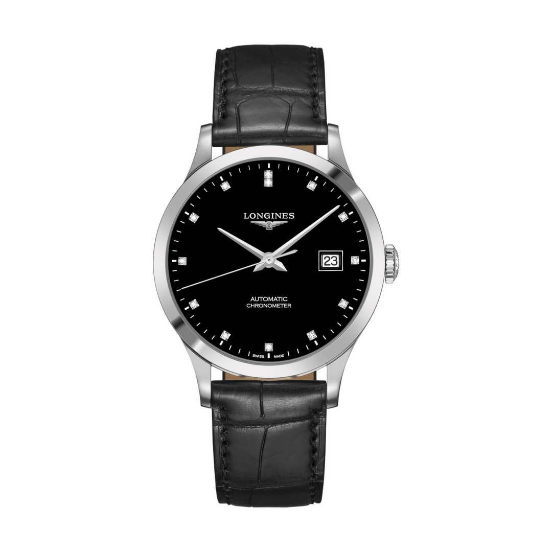 Relógio Longines Record L2.821.4.57.2 - Automático 40mm