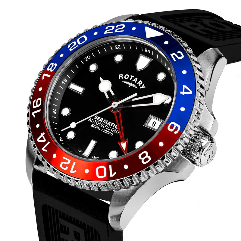 Relógio Rotary Seamatic 300 GMT Automático GS04378/95