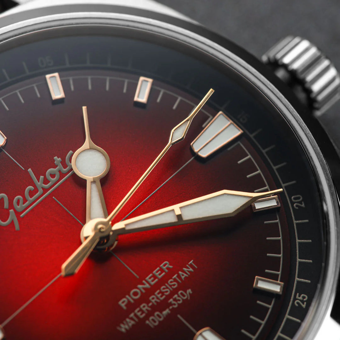 Relógio Geckota Pioneer Classic Edition Imperial Red