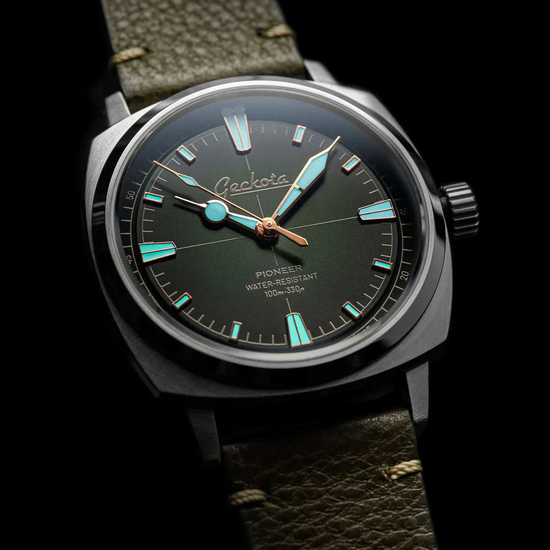 Relógio Geckota Pioneer Classic Edition Dark Jungle Green
