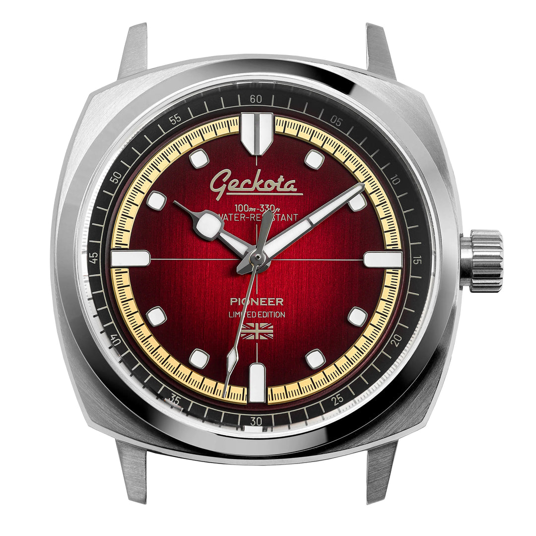 Relógio Geckota Pioneer Special Edition Oxblood Red