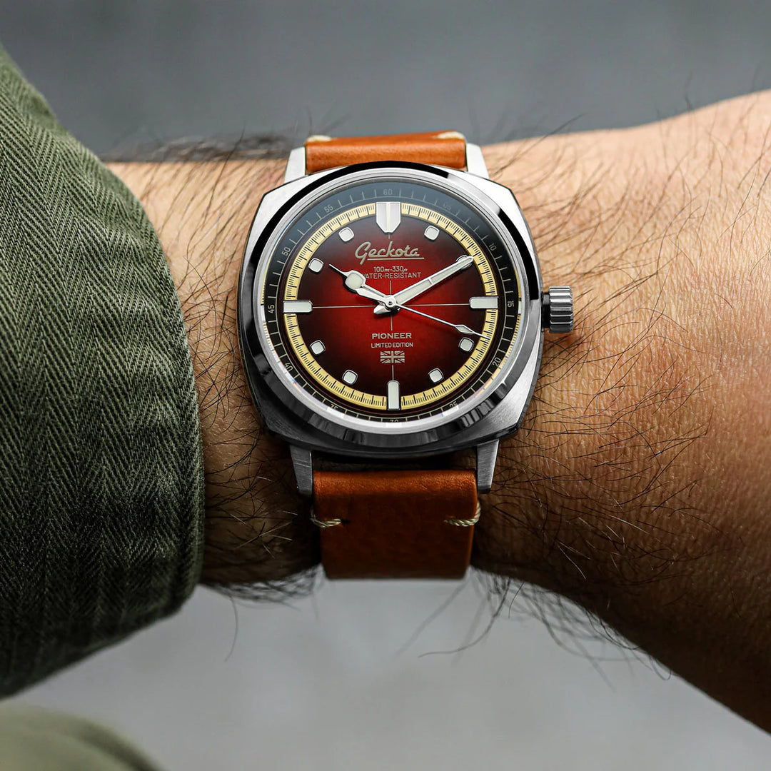 Relógio Geckota Pioneer Special Edition Oxblood Red